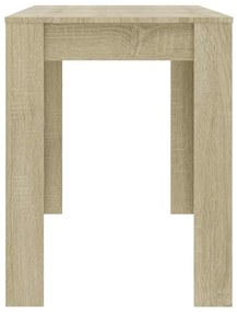 Mesa de jantar 120x60x76cm derivados de madeira carvalho sonoma