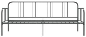 Sofá-cama 90x200 cm metal cinzento
