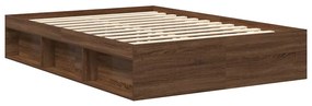 Estrutura de cama king 150x200 cm carvalho castanho