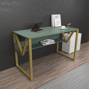 Secretária Lona – Verde Dourado – 120x72,8x60 cm