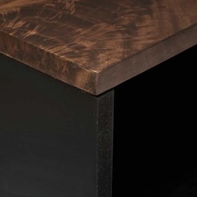 Estante de TV – 80 x 31,5 x 46 cm em Madeira Sólida e Madeira de Engen