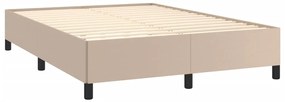 Estrutura de cama 140x190 cm couro artificial cappuccino