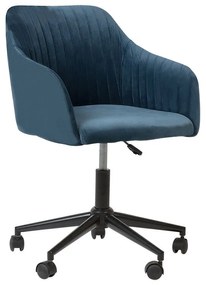 Cadeira de escritório em veludo azul VENICE  Beliani