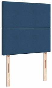 Cama otomana com colchão 90x200 cm tecido azul