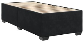 Estrutura de cama 90x200 cm veludo preto