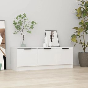 vidaXL Móvel para TV 102x35x36,5cm madeira processada branco brilhante