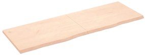 Prateleira de parede 180x60x(2-4)cm carvalho maciço não tratado