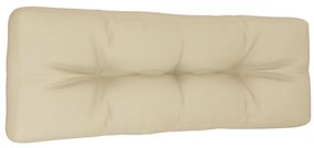 Almofadão para sofá de paletes 120x40x12 cm tecido bege