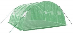 Estufa com estrutura de aço 16 m² 4x4x2 m verde