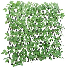 Treliça de hera artificial extensível 5 pcs 180x65 cm verde
