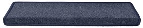 Tapete/carpete para degraus 15 pcs 65x21x4 cm cinzento e azul