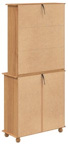 Hutch “ASKIM” Castanho 91x40x199.5 cm Madeira Maciça Pinus