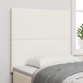 Cabeceira vidaXL Design Simples Creme 80 cm Tecido de Veludo