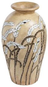 Vaso decorativo em terracota creme 54 cm SINAMAR Beliani