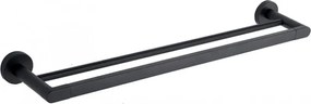 Mexen Tiber cabide duplo para toalha, preto - 7050525-70