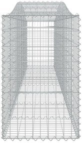 Cestos gabião arqueados 5 pcs 400x50x80/100cm ferro galvanizado