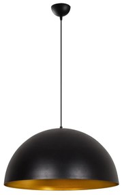 Candeeiro Suspenso Sivani – Preto e Dourado – Diâmetro 60 cm, Altura 1