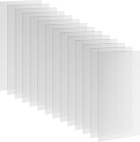 Outsunny 14 Painéis de Policarbonato Alveolar 4 Mm Resistentes Aos Uv Personalizável de Um Painel 121x61 cm | Aosom Portugal