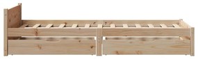 Cama sem colchão 75x190 cm madeira de pinho maciça