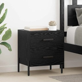 vidaXL Armário de Cabeceira 2 pcs Carvalho preto 40 x 35 x 47,5 cm