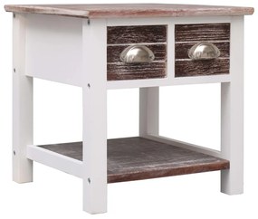 vidaXL Mesa de apoio 40x40x40 cm madeira de paulownia castanho