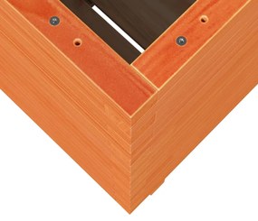 Vaso/floreira de jardim 50x50x72,5 cm pinho maciço castanho mel