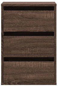 Cómoda com 3 Gavetas - 40x41x58 cm - derivados de madeira - carvalho c