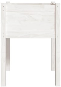 Vaso/floreira de jardim 2 pcs 50x50x70 cm pinho maciço branco