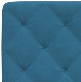 Estrutura de cama com cabeceira 80x200 cm veludo azul