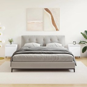 vidaXL Mesas de cabeceira 2pcs 40x30x50 cm derivados de madeira branco