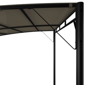 Toldo para-sol de jardim 3x3x2,55 m cinzento-acastanhado