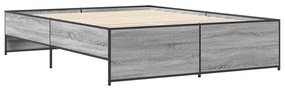 Estrutura de cama 140x200 cm derivados de madeira/metal