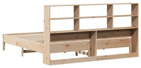 Cama com estante sem colchão 200x200 cm pinho maciço