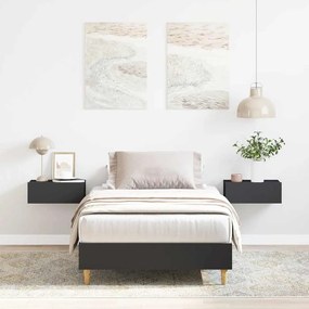 vidaXL Estrutura cama s/ colchão 90x190 cm derivados de madeira preto