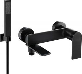 Mexen Zero R02 bateria de banheira com conjunto de chuveiro, preta - 7113R02-70