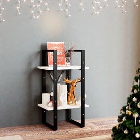 vidaXL Estante com 2 prateleiras 40x30x70 cm pinho maciço branco
