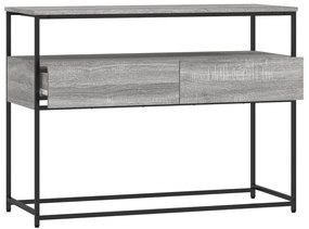Mesa consola 100x40x75 cm derivados de madeira cinzento sonoma