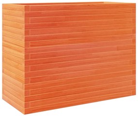 Vaso/floreira de jardim 90x40x68,5cm pinho maciço castanho mel