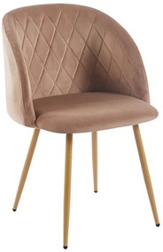 Pack 4 Cadeiras Velt Veludo - Champanhe