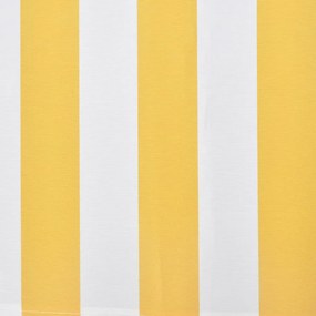 Toldo dobrável motorizado 400 cm amarelo/branco