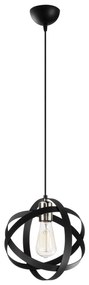 Candeeiro de Teto Gezegen – Preto Níquel – 25 cm de Diâmetro