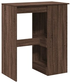 Mesa de bar com prateleiras derivados madeira carvalho castanho
