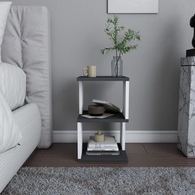 Mesa de Cabeceira Carter – Antracite Branco – 29,6 cm x 29,6 cm x 49,4