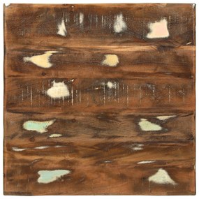 Mesa de Café 50x50x35 cm Madeira Sólida Recuperada