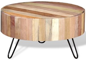 Mesa de centro em madeira maciça reciclada