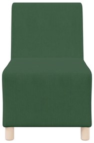 Poltrona sem braços 55 cm tecido corduroy verde selva