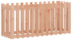 Canteiro elevado c/ design de cerca 150x50x70cm madeira douglas