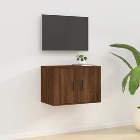 vidaXL Móvel de TV para parede 57x34,5x40 cm carvalho castanho