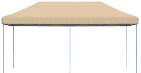 Tenda para festas pop-up dobrável 580x292x315 cm bege