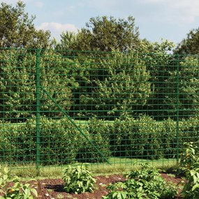 Cerca de malha de arame com flange 1,6x25 m verde